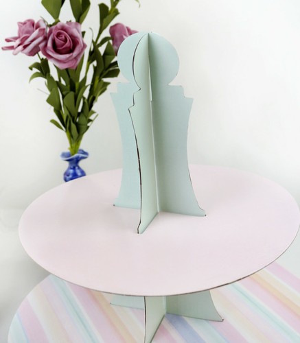 2PK 12'' 3 Livelli Cupcake Stand Porta Muffin Cartone Porta Torte Festa Compleanno - Foto 19 di 23