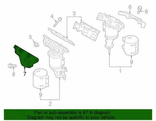 Protector térmico catalítico superior izquierdo Ford Explorer 2013-2018 OEM NUEVO DA8Z-9A462-B Foto 2 de 4