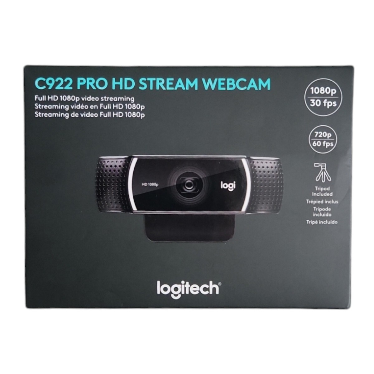 BRAND NEW Logitech C922 Pro Stream Webcam Full 1080p HD 960-001087