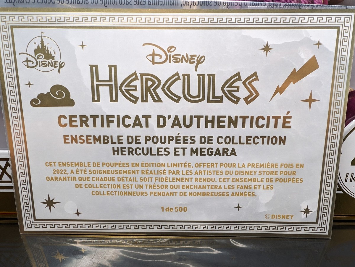 Disney D23 Expo 2022 Limited Edition Doll Hercules & Megara #1/500