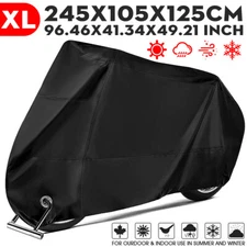Motorcycle Cover Waterproof Heavy Duty for Winter Outside Storage Snow Rain XL