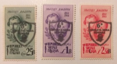 LOCAL ISSUES R.S.I 6 BRIGADE BLACK NOVARA, COMPLETE SERIES RARE..