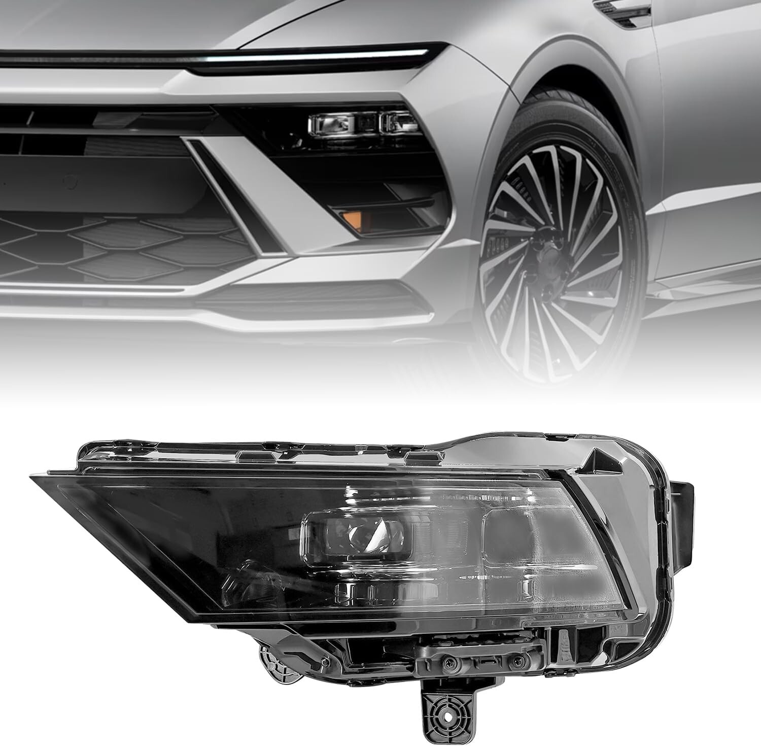 2024-2025 Hyundai Sonata Driver Side Left LED Headlight Assembly Double Beam  