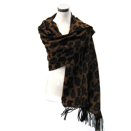 Bufanda de invierno suave y acogedora con estampado de leopardo mezcla de cachemira para mujer niña Reino Unido - Imagen 9 de 18