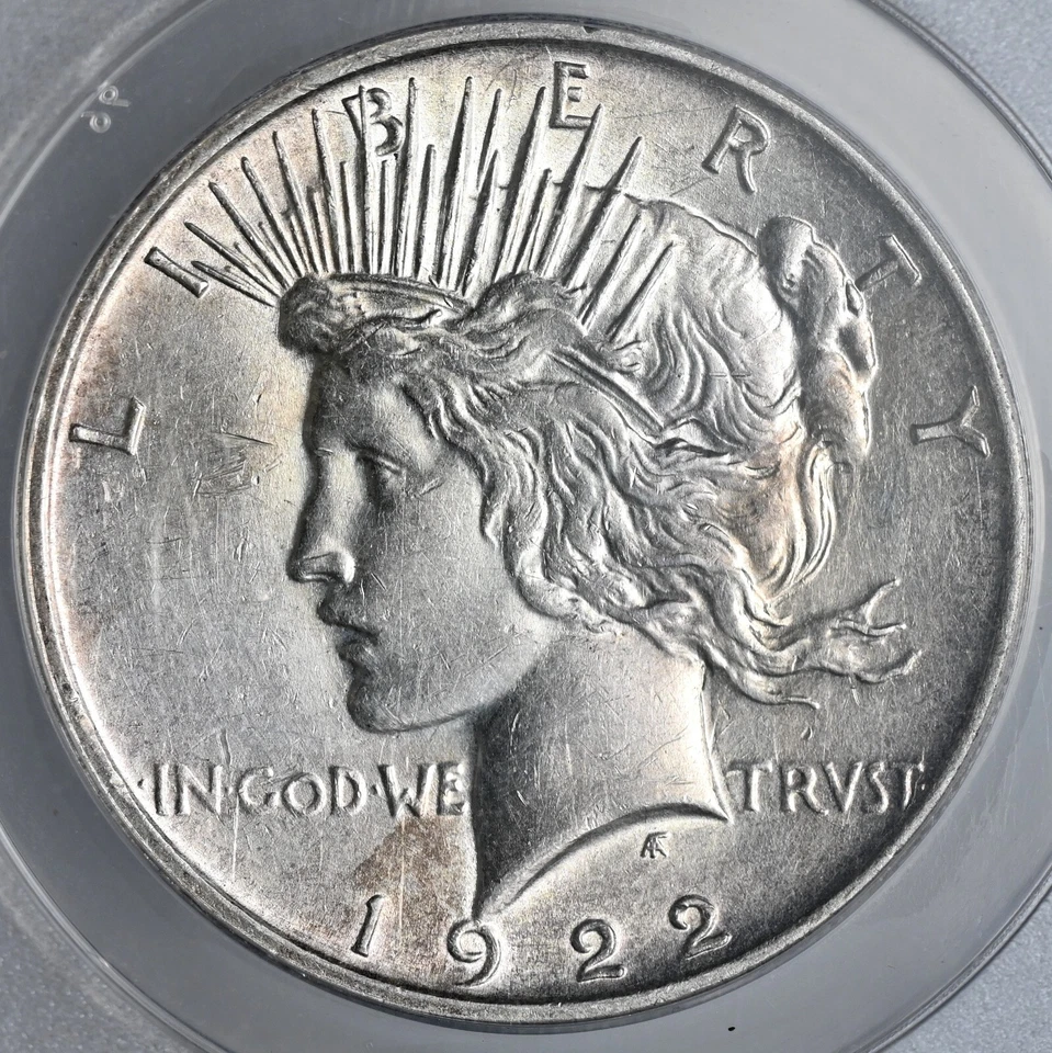 1922-D $1 PEACE SILVER DOLLAR "VAM-7A" TRD ANACS AU DETAILS #6109769 TOP 50! - Image 2 of 4