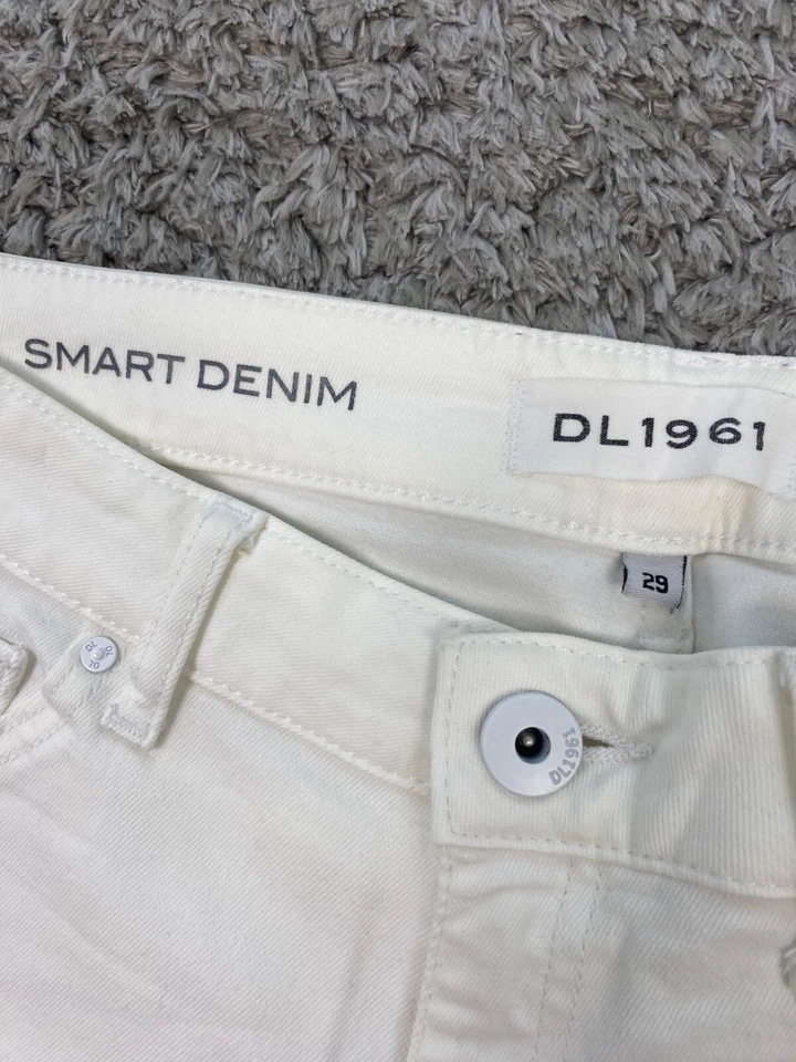 DL1961 Jeans Womens 29x29 White Low Rise Slim Skinny Emma Power Legging Denim - Image 4 of 4