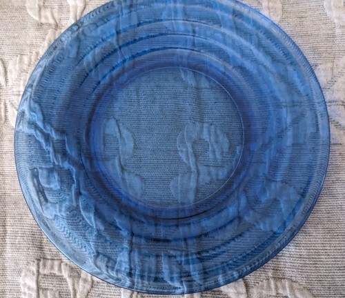 Vintage Hazel Atlas Colbalt Blue Glass Moderntone Plates 5.75" Set Of 8 - Picture 11 of 14