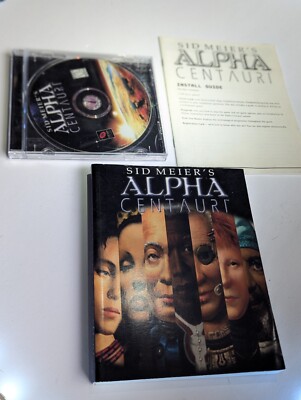 Sid Meier's Alpha Centauri PC from 1998 - CD, Manual and Install Guide