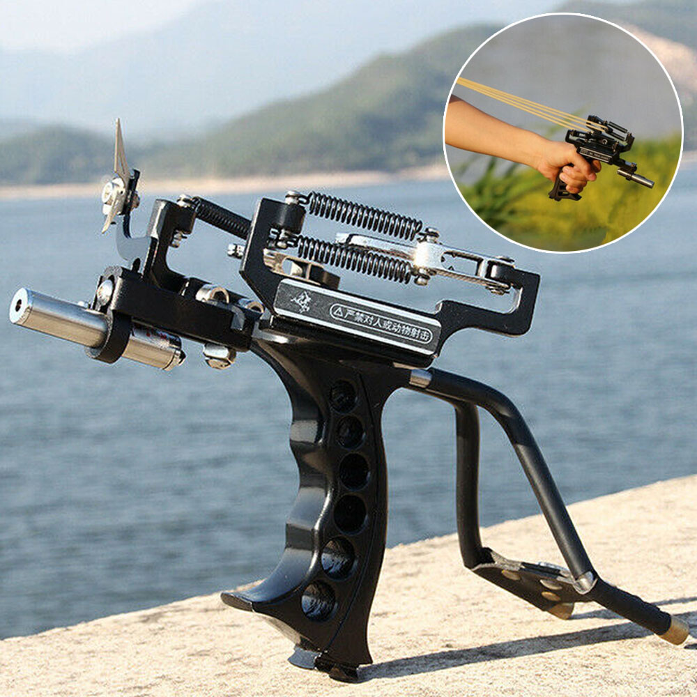 US Powerful Hunting Fishing Slingshot Heavy Duty Shooting Catapult