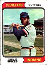 1974 Topps Baseball Charlie Spikes