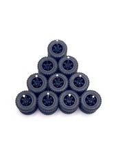 5x Sets of TE37 14mm OFF ROAD Real Rider Wheel W/ Rubber Tire 1/64 H0T Wheelz