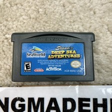 SEAWORLD ADVENTURE PARKS SHAMUS DEEP SEA ADVENTURE Nintendo GBA Game Boy Advance