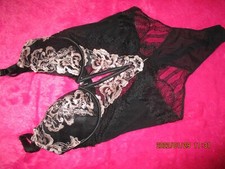 ANN SUMMERS UNDERWIRED BLACK/ROSE GOLD BODY SULTRY EVENING SIZE SMALL B-C NWT