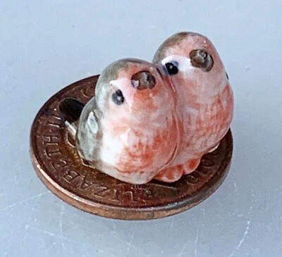 Puppenhaus Mehrfarbig Keramik Liebes- Vögel Miniatur K 1:12 Maßstab Tumdee