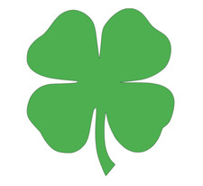 4 Leaf Clover Sticker Vinyl Decal - Shamrock Lucky Ireland Leaf Wall Car Window