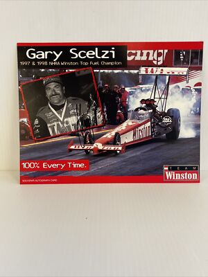 アメリカントレイン　洗車カード　激レア Gary Scelzi Souvenir Autograph Card 1997 & 1998 NHRA WINSTON TOP