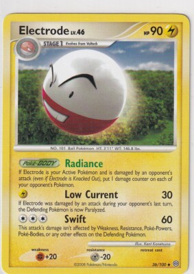 Pokemon Karte D&P Sturmtief Nr. 36/100 Electrode englisch