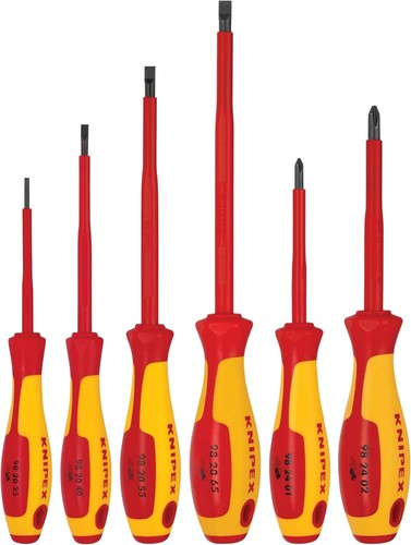 6 Pc Knipex Screwdriver Set with Insulation - Classic Design & High Performance - Picture 3 of 9