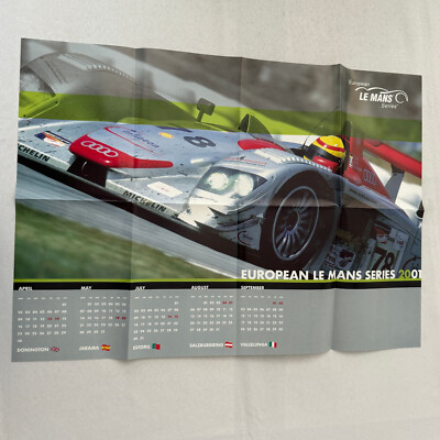 2001 European LeMans Racing Poster Audi Car