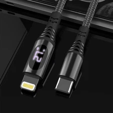 27W LED Type-C Data Cord Charger Cable For iPhone XS 11 12 13 14 Pro Max SE 7 8