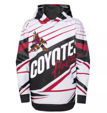 NHL Youth Arizona Coyotes White Adept Quarterback Pullover Hoodie - Large