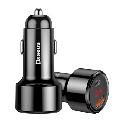 Baseus Autoladegerät 45W   6A Schnellladegerät mit 1x USB und 1x Type-C