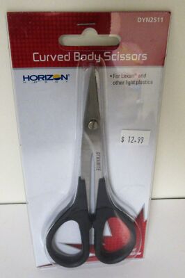 Dynamite Curved Body Scissors (for Lexan & Light Plastic) #DYN2511 NIP