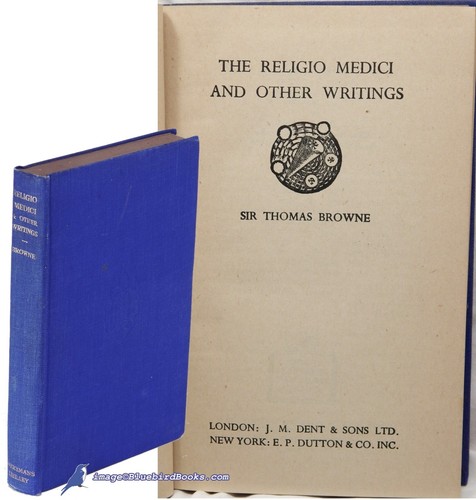The Religio Medici & Other Writings of Thos. BROWNE VG Everyman's Library 87940 - Imagen 1 de 2