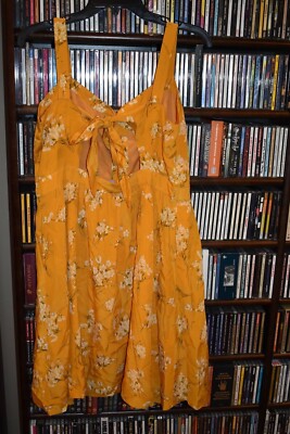 Madewell gold Fleur Bow-Back Dress In Butterfly Garden 12 Spring 2018 line  (b88) | eBay