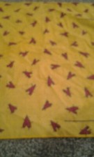 BANDANA HANKY RUSTY HEART USA made COTTON COWBOY WESTERN HIPPIE BIKER SCARF