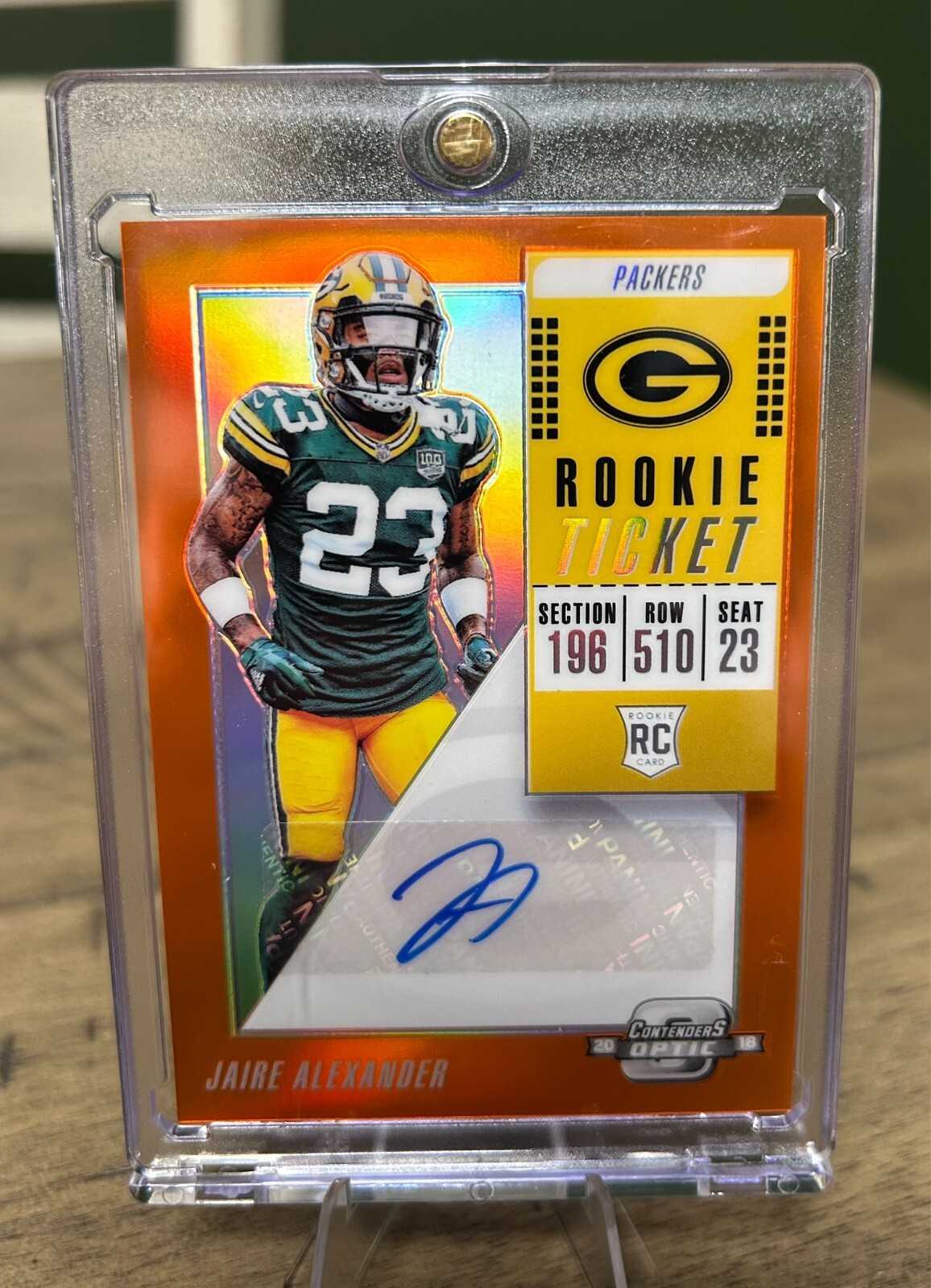 Jaire Alexander Panini Contenders Optic #150 Autograph-Red