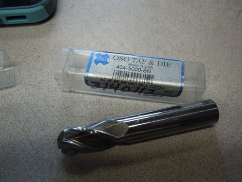 Osg 402-5000-Bn End Mill,Carbide,1/2,2 Fl,Sgl Ball End - Foto 3 di 3