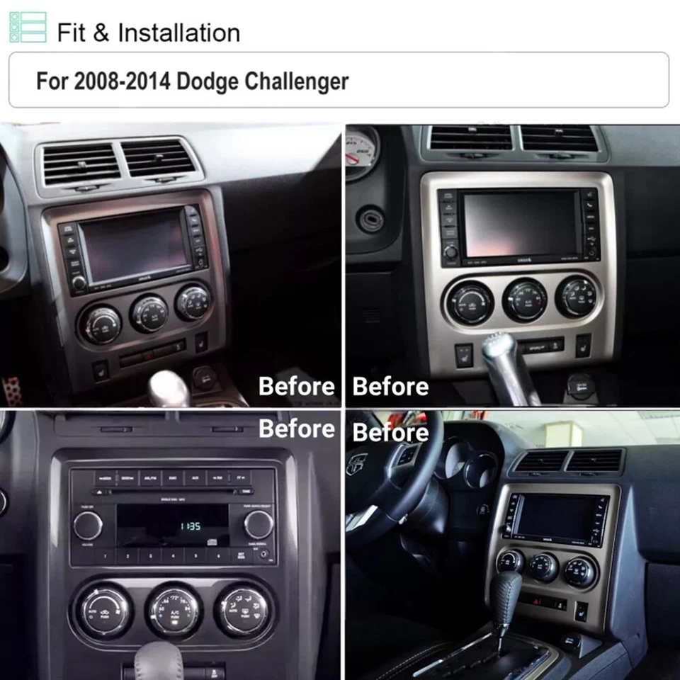 Radio de coche 10" para Dodge Challenger 2008-2014 Apple Carplay Android 4+64 GB Foto 2 de 4