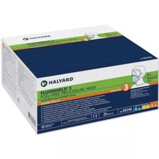 25 -Pieces Halyard FluidShield ASTM Level 3 Fog-Free Procedure Face Mask 00146