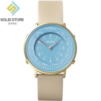SEIKO SMW005A Metronome Watch Standard Line Calf Band Turquoise 36.5mm