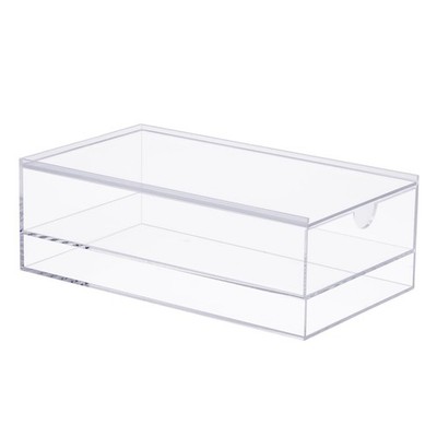 Mahjong Tile Storage Box Clear Acrylic Box with Sliding Lid High Crystal