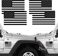 Reflective Subdued American Flag Stickers 2 Pairs Bundle 3" X 5" Tactical Milita
