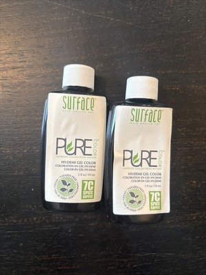 SURFACE PURE COLOR Hy-Demi Gel Color 7C SPICE COPPER 2 Fl. oz (LOT OF 2)