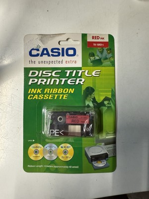 New Casio Disc Title Printer Ink Ribbon Cassette Red TR-18RD-s (34)