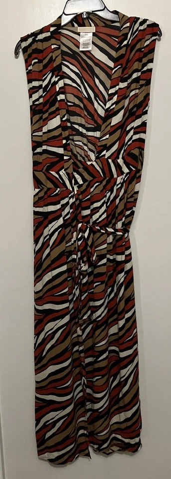 Vestido Michael Michael Kors Sin Mangas Envolvente Encubrimiento Terracota Talla Pequeña $190 Foto 4 de 4