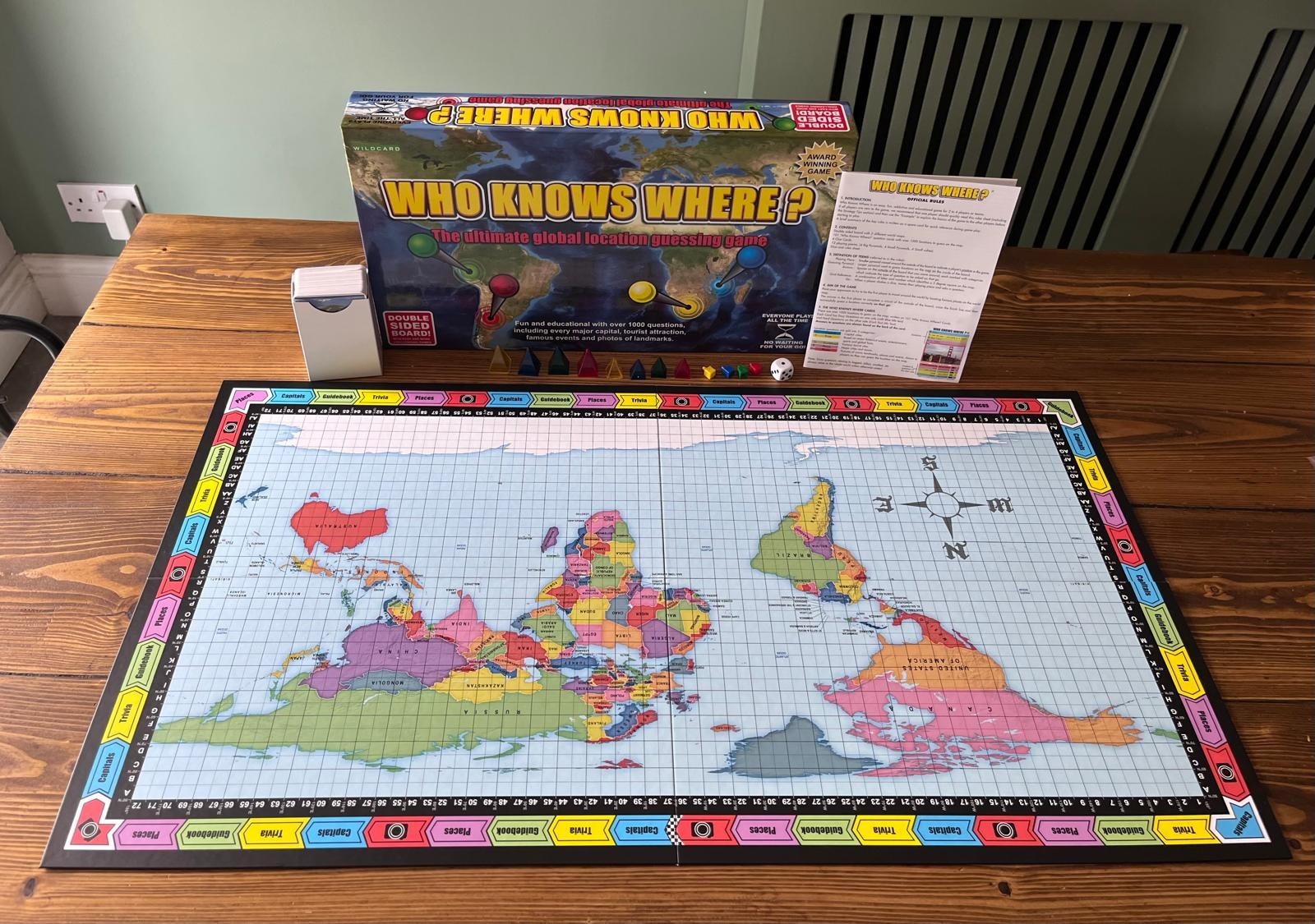 Who Knows Where? Board Game Complete Set by Wild Card Games