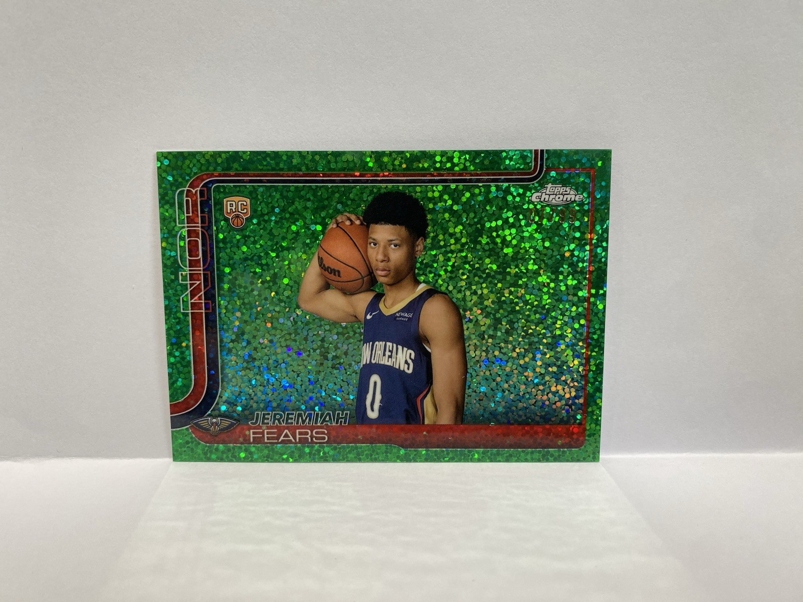 Jeremiah Fears 2025-26 Topps Chrome Rookie Image Variation Green #7/99 #257