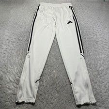 Adidas Tiro AeroReady Jogger Track Pants White Black 3 Stripe Mens Size Small S