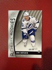 2017-18 SP Game Used Jake Dotchin Authentic Rookies Uniform Number #55/59 RC