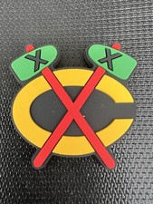 VINTAGE NHL CHICAGO BLACKHAWKS TOMAHAWK RUBBER STANDINGS BOARD FRIDGE MAGNET NEW