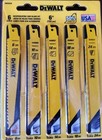 DeWalt RECIPROCATING SAW BLADE Set of 6 pcs 6" DW4856 NEW! 6 10 14 18 24 TPI
