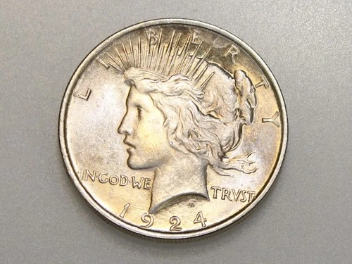 1924-P $1 PEACE SILVER DOLLAR GEM BU