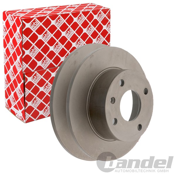 2X febi Bremsscheiben Ø239,5Mm Vorne Passend FÜR Ford Escort Orion-image
