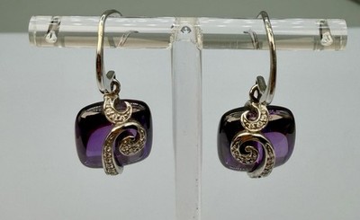 Belle Etoile Vigne Ohrringe Amethyst Stein Sterlingsilber