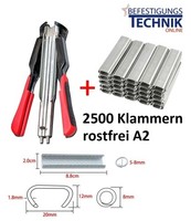 Hog Ring Zange SR8 +2500 Zaun Klammern Rostfrei A2 Bostitch P7, HR18, Regur DOZ2